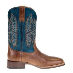 Ariat Men's Valor Ultra Dark Tan 11in. Rocky Blue Square Toe Boots -Western Cowboy Equipment Store 10034080 4