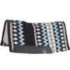 Classic Contour Wool Top Felt 32 X 34 Saddle Pad Black/Seafoam -Western Cowboy Equipment Store 118765 default l