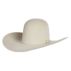 Western Cowboy Equipment Store 23 American Hats 40X Bone Self Band 5in. Brim Open Crown Felt Cowboy Hat