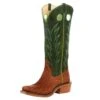 Rios Of Mercedes Men`s Brick Oiled Elephant 15in. Jade Navajo Bison Top Cutter Toe Boot -Western Cowboy Equipment Store 152543 default l