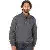 Wrangler Men's Quilted 1/4 Snap Pullover Jacket Heather Grey -Western Cowboy Equipment Store 156441 default l