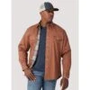 Wrangler Men's Brown Flannel Lined Work Shirt -Western Cowboy Equipment Store 160379 default l