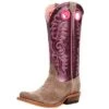 Ariat Women's Futurity Smokey Roughout/ Wine Patent 13 In Top Boot -Western Cowboy Equipment Store 164360 default l
