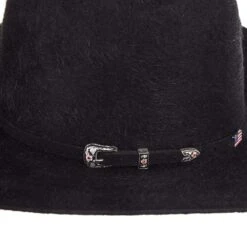 American Hats 20X Grizzly Black 4 1/4in. Brim Felt Cowboy Hat -Western Cowboy Equipment Store 20XGBLKS42 22