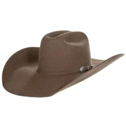 American Hats AHC 20X Pecan 5in. Brim Open Crown Felt Cowboy Hat -Western Cowboy Equipment Store 20XPECS5 3