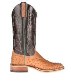 Anderson Bean NRS Ride Ready Women's Cognac Mad Dog Full Quill Ostrich Boots -Western Cowboy Equipment Store 4076M 4