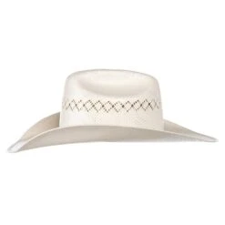 American Hats Ivory 8400 4 1/4in. Brim Rancher Crease Straw Cowboy Hat -Western Cowboy Equipment Store 8400RC2CCH0C42 2
