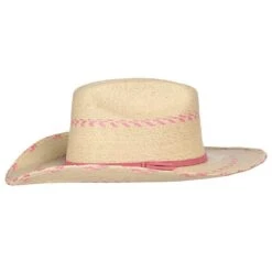 Atwood Hats Pink Pinto Palm Leaf Kid's Hat -Western Cowboy Equipment Store ATW PINKPINTO 2