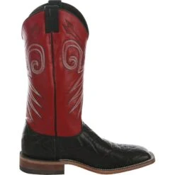 Men's Justin Bent Rail Black Wildebeest Cowboy Boots -Western Cowboy Equipment Store BR319 right