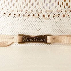 American Hats AHC JC4200 2 Cord Champagne Band 4 1/4in. Brim Open Crown Straw Cowboy Hat -Western Cowboy Equipment Store JC4200S2CCHAMP42 3