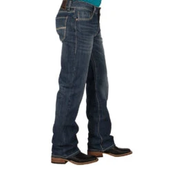 Rock N Roll Cowboy Mens N Double Barrel Relaxed Fit Straight Leg Jeans -Western Cowboy Equipment Store MOS8553 2