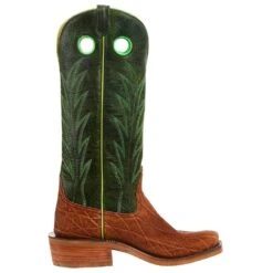 Rios Of Mercedes Men`s Brick Oiled Elephant 15in. Jade Navajo Bison Top Cutter Toe Boot -Western Cowboy Equipment Store R9031 5