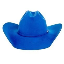 Rodeo King 7X Cobalt Blue 4in. Brim Open Crown Felt Cowboy Hat -Western Cowboy Equipment Store RK322 4