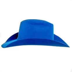 Rodeo King 7X Cobalt Blue 4in. Brim Open Crown Felt Cowboy Hat -Western Cowboy Equipment Store RK322 5