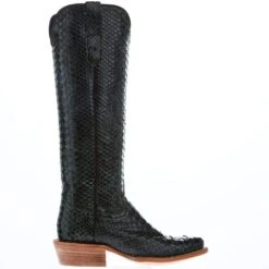 R Watson Boots Women's Dark Green Python 17 In Top Cowgirl Boot -Western Cowboy Equipment Store RWL7215 1 03